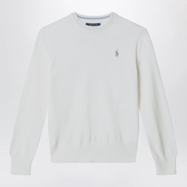 Polo Ralph Lauren White cotton crew-neck sweater