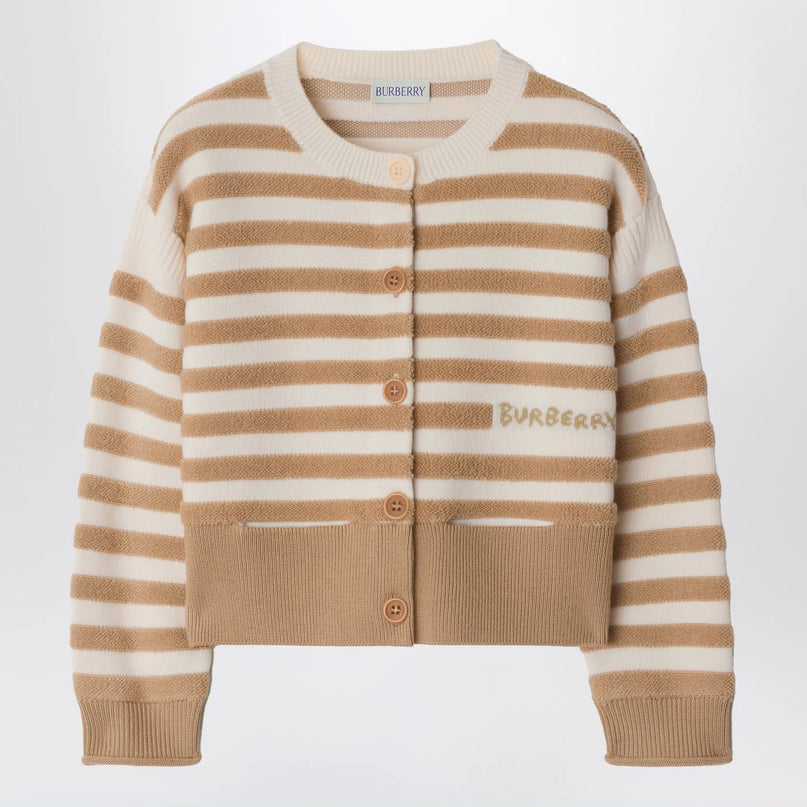 Burberry Crew-Neck Wool Cardigan